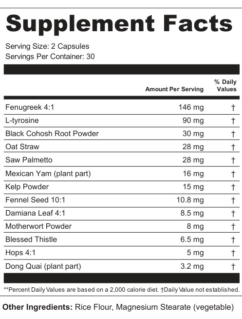 Supplement Facts for Solace Thread